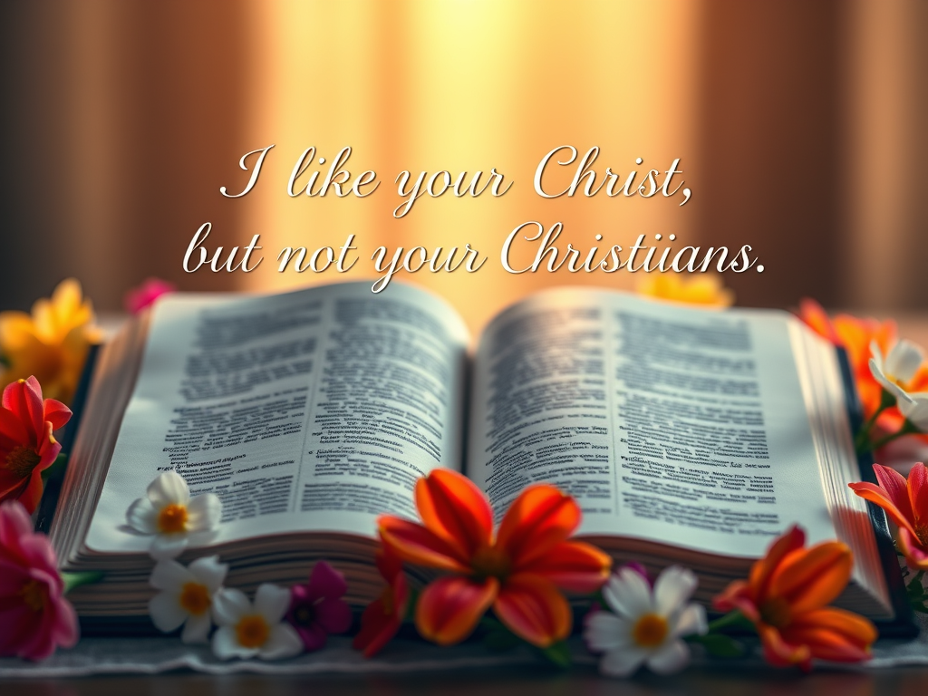 I Like Your Christ, But Not Your&nbsp;Christians